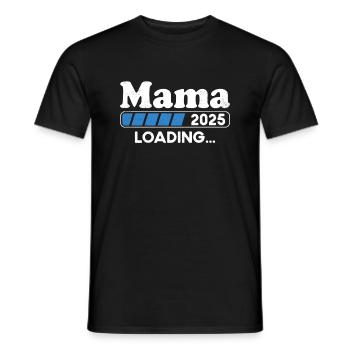 Mama 2025 Loading Eltern 2025 Mama Est. 2025 - Männer T-Shirt - Schwarz - Vorne - AI Model Male 178 light (178cm)