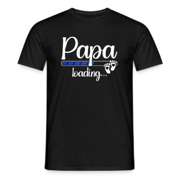 Papa Chargement Grossesse Bientôt Papa Chargement - T-shirt homme - noir - Devant - AI Model Male 178 light (178cm)