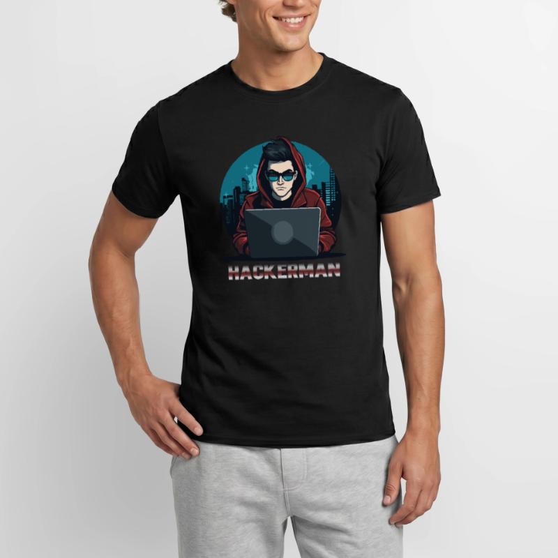 Cool Hacker Coding IT Specialist Hackerman Men’s T-shirt