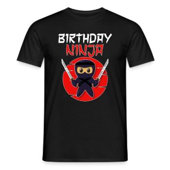 Birthday Ninja Birthday Boy Ninja - Men's T-Shirt - black - Front - AI Model Male 178 light (178cm)