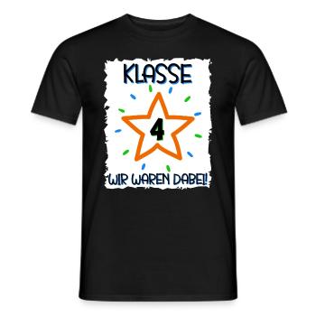 Grade 4 We were there Graduation 4th grade - Men's T-Shirt - black - Front - AI Model Male 178 light (178cm)