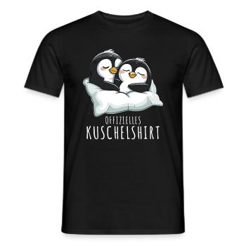 Chemise de nuit Penguins Chemise Câline officielle - T-shirt homme - noir - Devant - AI Model Male 178 light (178cm)