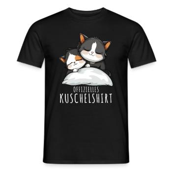 Chats Chemise de nuit officielle Chat - T-shirt homme - noir - Devant - AI Model Male 178 light (178cm)