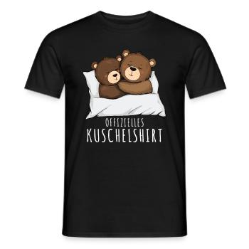 Chemise de nuit Ours Chemise Câline Officielle Ours - T-shirt homme - noir - Devant - AI Model Male 178 light (178cm)