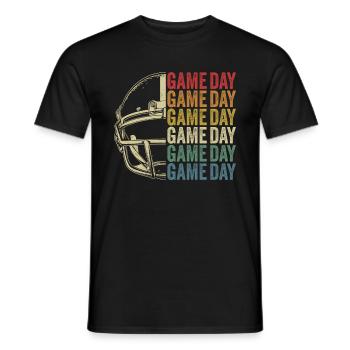 Retro Football Gameday Football américain - T-shirt homme - noir - Devant - AI Model Male 178 light (178cm)
