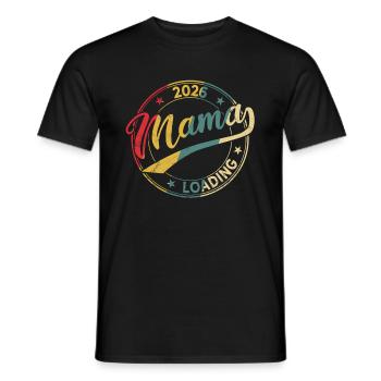 Mama 2026 Loading Werdende Mama 2026 - Männer T-Shirt - Schwarz - Vorne - AI Model Male 178 light (178cm)