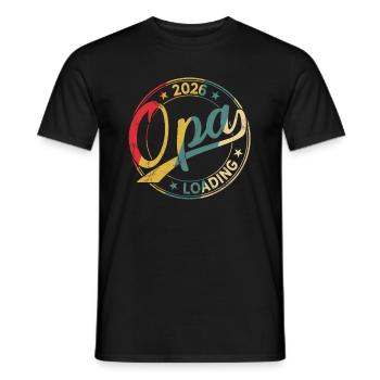 Grandpa 2026 Loading Grandpa-to-be 2026 - Men's T-Shirt - black - Front - AI Model Male 178 light (178cm)