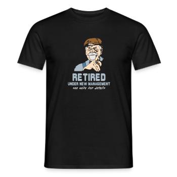 Retired Under New Management Wife Gift - Men's T-Shirt - black - Front - AI Model Male 178 light (178cm)