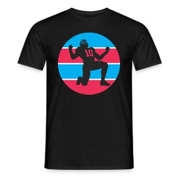 American football - Men's T-Shirt - black - Front - AI Model Male 178 light (178cm)
