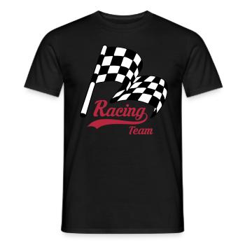 Racing Team 06 - T-shirt homme - noir - Devant - AI Model Male 178 light (178cm)