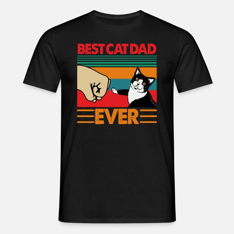 Best Cat Dad Ever - Men's T-Shirt - black