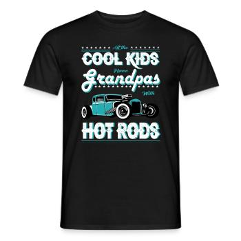 All the cool kids have grandpas with hot rods - Men's T-Shirt - black - Front - AI Model Male 178 light (178cm)