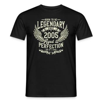 Légendaire depuis 2005 Vintage Vintage Anniversaire - T-shirt homme - noir - Devant - AI Model Male 178 light (178cm)