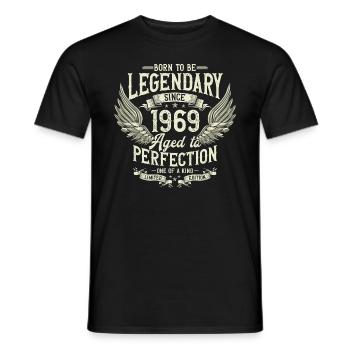 Légendaire depuis 1969 Vintage Vintage Anniversaire - T-shirt homme - noir - Devant - AI Model Male 178 light (178cm)