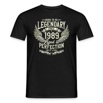 Legendary since 1989 Vintage Vintage Birthday - Men's T-Shirt - black - Front - AI Model Male 178 light (178cm)