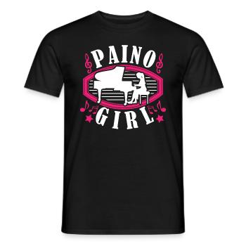 Daughter of Piano Pianist Grand piano Piano Girl - Men's T-Shirt - black - Front - AI Model Male 178 light (178cm)