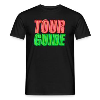 Guide touristique | Explorez le monde avec style - T-shirt homme - noir - Devant - AI Model Male 178 light (178cm)