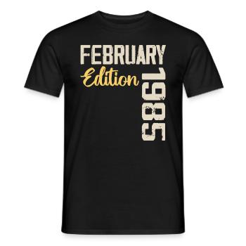 Février 1976 Anniversaire Février 1976 Rétro - T-shirt homme - noir - Devant - AI Model Male 178 light (178cm)
