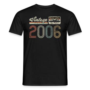 Limited Edition Vintage 2006 Geburtstag Geschenk - Männer T-Shirt - Schwarz - Vorne - AI Model Male 178 light (178cm)