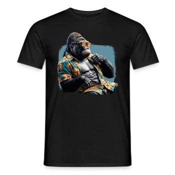 Gorilla - Men's T-Shirt - black - Front - AI Model Male 178 light (178cm)