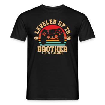Promoted to Brother 2025 - Men's T-Shirt - black - Front - AI Model Male 178 light (178cm)