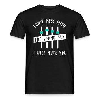 Ne plaisantez pas avec l’ingénieur du son | Concert - T-shirt homme - noir - Devant - AI Model Male 178 light (178cm)
