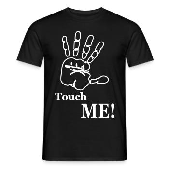 Touch Me! Hand - Männer T-Shirt - Schwarz - Vorne - AI Model Male 178 light (178cm)