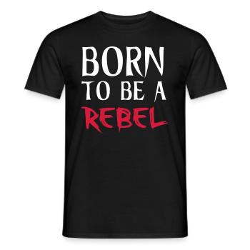 Rebel - Men's T-Shirt - black - Front - AI Model Male 178 light (178cm)