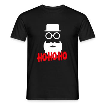 HOHOHO Hipster Santa Noël laid - T-shirt homme - noir - Devant - AI Model Male 178 light (178cm)