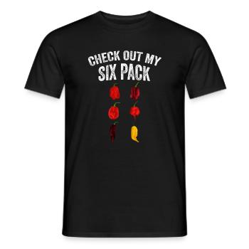 Scharfe Chilis Habanero Carolina Reaper Chilli - Männer T-Shirt - Schwarz - Vorne - AI Model Male 178 light (178cm)