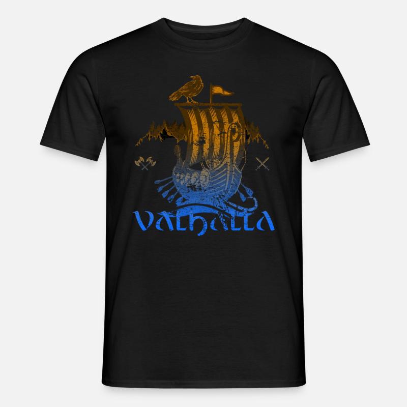 Valhalla Viking Vikings Bjoern Eisenseite - Männer T-Shirt - Schwarz