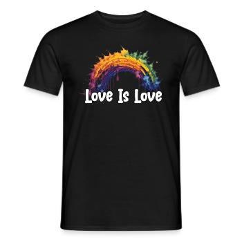 Prideful Skies LGBTQ gay pride Rainbow Love - Männer T-Shirt - Schwarz - Vorne - AI Model Male 178 light (178cm)