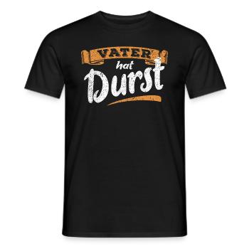 Vater hat Durst - Vatertag - Trinken Männertag - Männer T-Shirt - Schwarz - Vorne - AI Model Male 178 light (178cm)