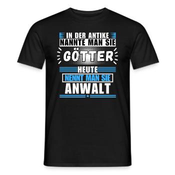 Gods in Antiquity. Today, Lawyer - Men's T-Shirt - black - Front - AI Model Male 178 light (178cm)