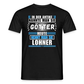 Les dieux dans l’Antiquité. Aujourd’hui, Lohner - T-shirt homme - noir - Devant - AI Model Male 178 light (178cm)