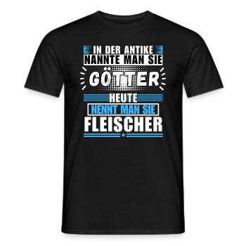 Götter in der Antike. Heute Fleischer - Männer T-Shirt - Schwarz - Vorne - AI Model Male 178 light (178cm)