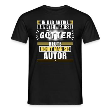 Götter in der Antike. Heute Autor - Männer T-Shirt - Schwarz - Vorne - AI Model Male 178 light (178cm)