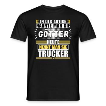 Götter in der Antike. Heute Trucker - Männer T-Shirt - Schwarz - Vorne - AI Model Male 178 light (178cm)