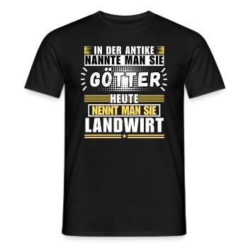 Dieux dans l'Antiquité. Aujourd'hui un agriculteur - T-shirt homme - noir - Devant - AI Model Male 178 light (178cm)