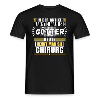 Gods in Antiquity. Today a surgeon - Men's T-Shirt - black - Front - AI Model Male 178 light (178cm)