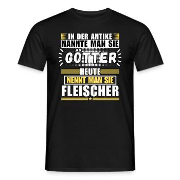 Götter in der Antike. Heute Fleischer - Männer T-Shirt - Schwarz - Vorne - AI Model Male 178 light (178cm)