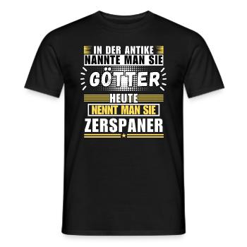 Dieux dans l'Antiquité. Aujourd'hui machiniste - T-shirt homme - noir - Devant - AI Model Male 178 light (178cm)