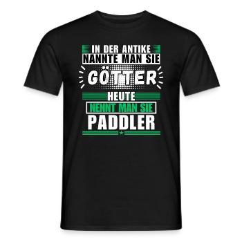 Les dieux dans l’Antiquité. Les pagayeurs d’aujourd’hui - T-shirt homme - noir - Devant - AI Model Male 178 light (178cm)