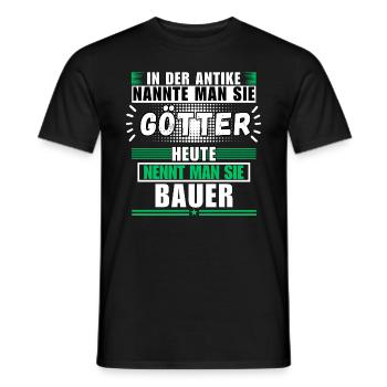 Les dieux dans l’Antiquité. Aujourd’hui agriculteur - T-shirt homme - noir - Devant - AI Model Male 178 light (178cm)