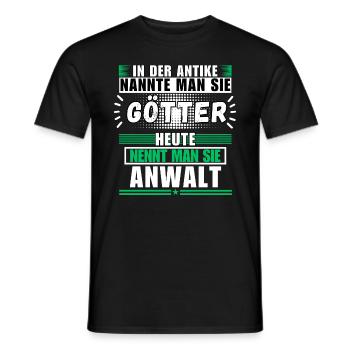 Gods in Antiquity. Today, Lawyer - Men's T-Shirt - black - Front - AI Model Male 178 light (178cm)