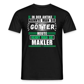 Les dieux dans l’Antiquité. Le courtier d’aujourd’hui - T-shirt homme - noir - Devant - AI Model Male 178 light (178cm)