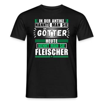 Götter in der Antike. Heute Fleischer - Männer T-Shirt - Schwarz - Vorne - AI Model Male 178 light (178cm)