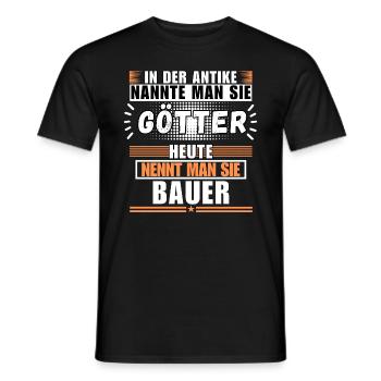 Les dieux dans l’Antiquité. Aujourd’hui agriculteur - T-shirt homme - noir - Devant - AI Model Male 178 light (178cm)
