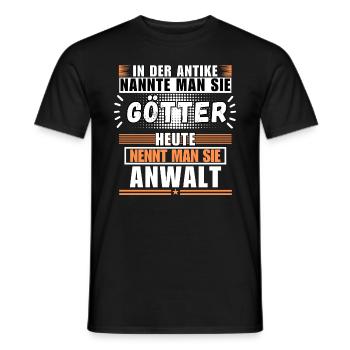 Les dieux dans l’Antiquité. Aujourd’hui, Avocat - T-shirt homme - noir - Devant - AI Model Male 178 light (178cm)