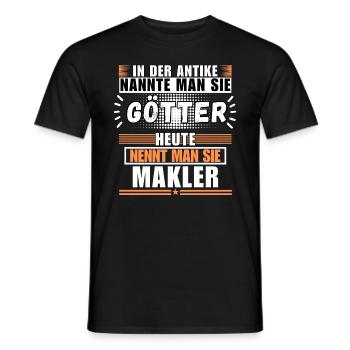 Les dieux dans l’Antiquité. Le courtier d’aujourd’hui - T-shirt homme - noir - Devant - AI Model Male 178 light (178cm)